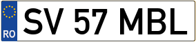 Trailer License Plate